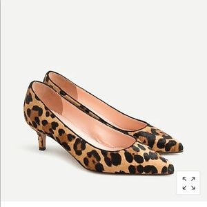 Jcrew Sophia pump in leopard print calf hair